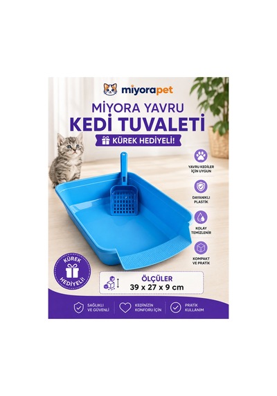 Yavru Kedi Tuvaleti-mavi