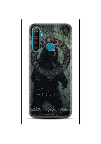 Realme 5i Kılıf Boutique Baskılı Resimli Power Bear Pcode -007