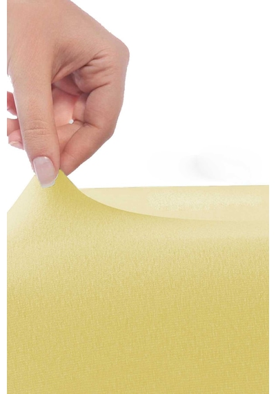 Tek Kişilik Düz Penye %100 Pamuklu Lastikli Çarşaf 100x200 Cm Newsheet Sarı Renkli