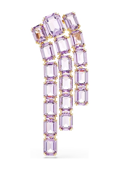 5705756 Swarovski Brosh Millenia Brooch, Octagon Cut, Purple, Gold-tone Plated Mor