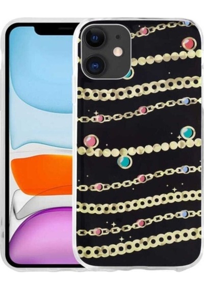 Apple Uyumlu iPhone 11 Kılıf Desenli Sert Zore Elnov Kapak NO5