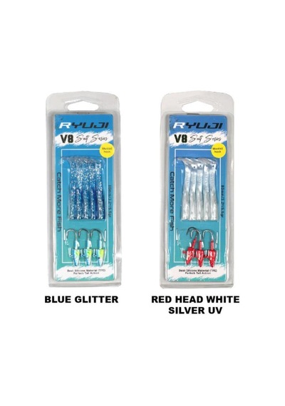 Ryuji V8 10cm 10g Lrf Silikon Yem White Silver