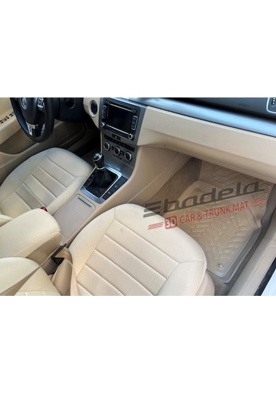 Volkswagen Passat B7 2011-2012 Arası 3d Kauçuk Havuzlu Bej Paspas