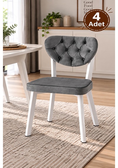 4 Adet Simge Metal Sandalye Cafe,restaurant,mutfak,salon,yemek Odası Sandalyesi Beyaz