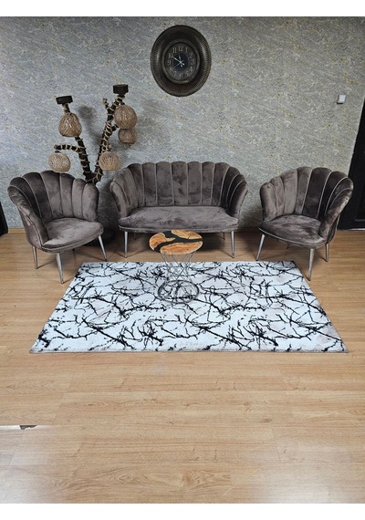 Papatya Çay Seti Koltuk Takımı Krom Sivriltme Ayak, Balkon, Salon 001