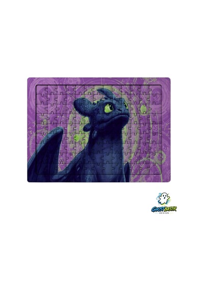 Ghostbastır Design Ejderha 99 Parça Ayaklı Puzzle Dekoratif Çocuk Yapbozu 0151