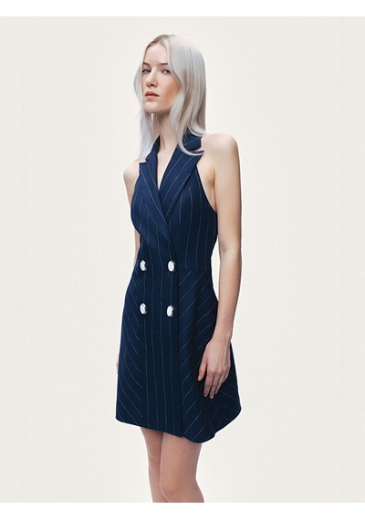 Nocturne Kruvaze Halter Yaka Mini Elbise Çok Renkli