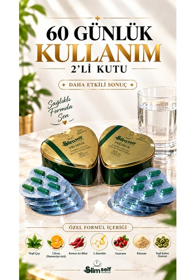 Slimself R.fitdetox Premium Form Destek Kapsül 60 Günlük Kullanım 2'li Kutu