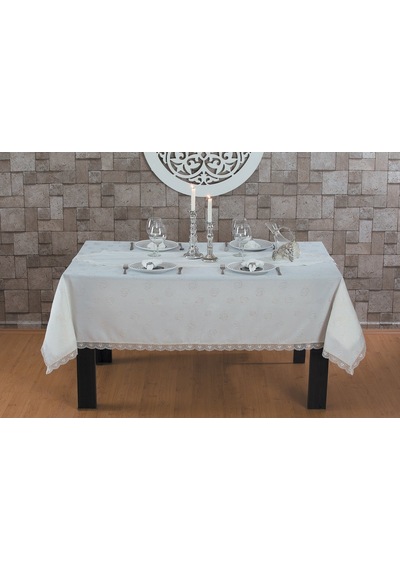 Fransız Dantelli Kdk 160x300 Masa Örtüsü