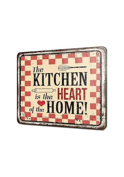 Decovetro Cam Kesme Tahtası Ve Sunumluk My Kitchen Heart Desenli 25 X 35 Cm Çok Renkli