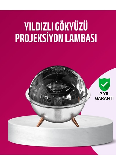 Uzay Temalı Projeksiyonlu Nemlendirici Usb Güçlü Gece Lambası Belirtilmemiş