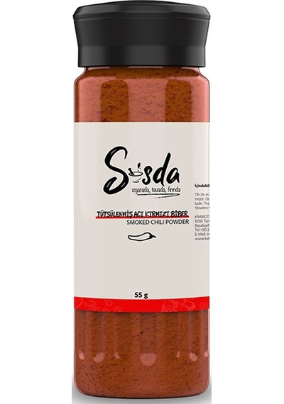 Sosda Tütsülenmiş Acı Kırmızı Biber Tuzluk Serisi 55 G