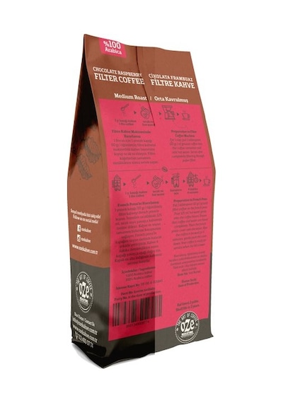 Oze Çikolata Frambuaz Aromalı Filtre Kahve 250 G Makine Kağıt Filtre Metal Filtre