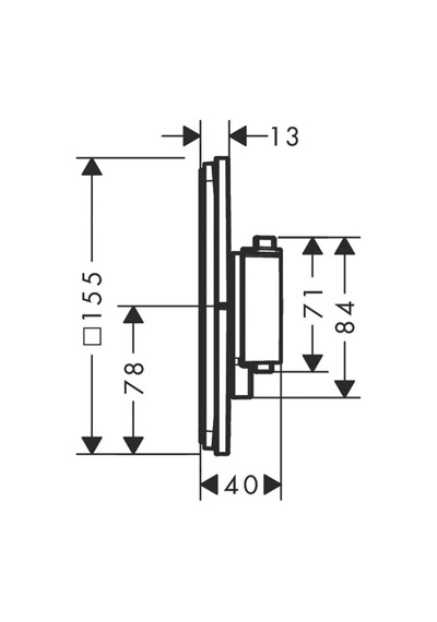 Hansgrohe 5583670 SShowerselect Comfort Q Termostat Ankastre 2 Çıkış Satin Siyah