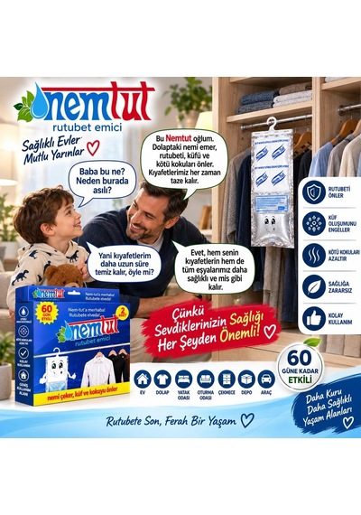 Nem Alıcı Rutubet Emici Koku Giderici Korozyon Önleyici 2 Kutu Içerisinde 4 Paket Diğer