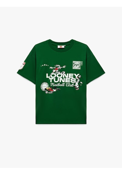 Koton Looney Tunes Lisanslı Futbol Temalı Baskılı Bisiklet Yaka Kısa Kollu Tişört Yeşil 6sal10869ık Koton Looney Tunes Lisanslı Futbol Temalı Baskılı Bisiklet Yaka Kısa Kollu Tişört Yeşil 6sal10869ık