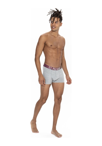 U.s. Polo Assn. Erkek Siyah - Gri Melanj - Lacivert 3 Lü Boxer Siyah - Gri Melanj - Lacivert
