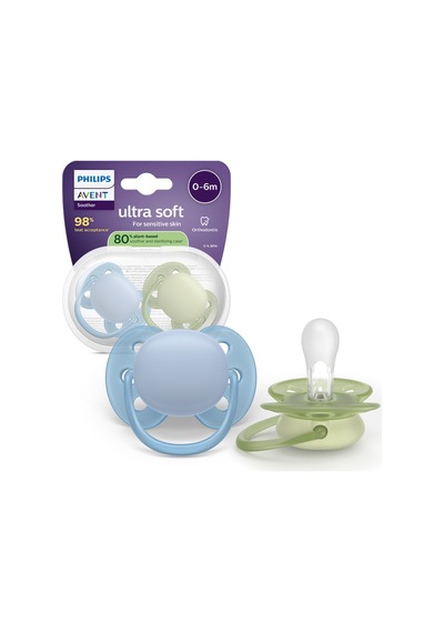 Ultra Soft Emzik, Ortodontik, Esnek Emzik Kalkanı, 0-6 Ay, Erkek, Scf091/37 Mavi