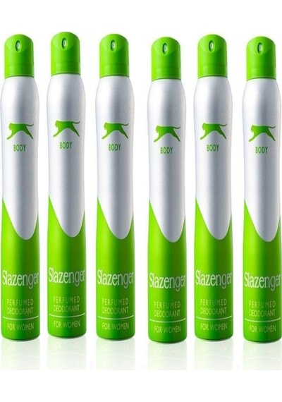 Slazenger Yeşil Kadın Parfüm Sprey Deodorant 6 x 150 ML