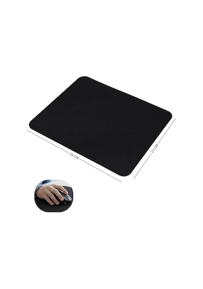 230x170x3 Mm Mouse Pad Kaymaz Non-slip Taban Pürüzsüz Bez Yüzey Siyah