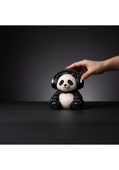 Happy3dworld Panda Figürlü Kulaklık Standı, 3d Baskı Gaming Masaüstü Aksesuarı