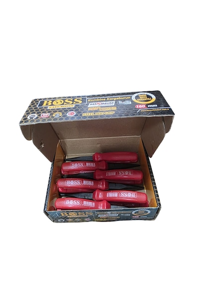 Boss 160 Mm Siyah 85618 Oksit Yan Keski Kırmızı İzole 6 Adet