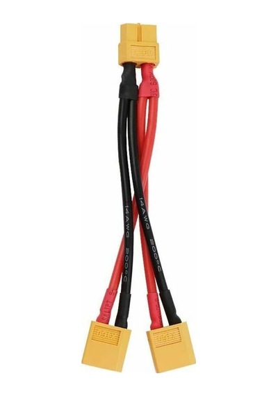 Xt60 Konnektörlü Y Tip Birleştirici Kablo 10 Cm Lipo Pil