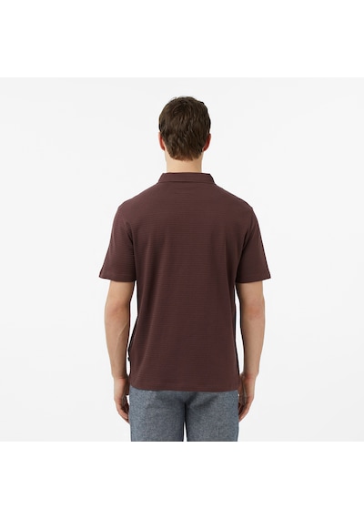 Nautica Erkek Kahverengi Regular Fit Çizgili Polo Yaka T-shirt Çizgili K65232t Kahverengi