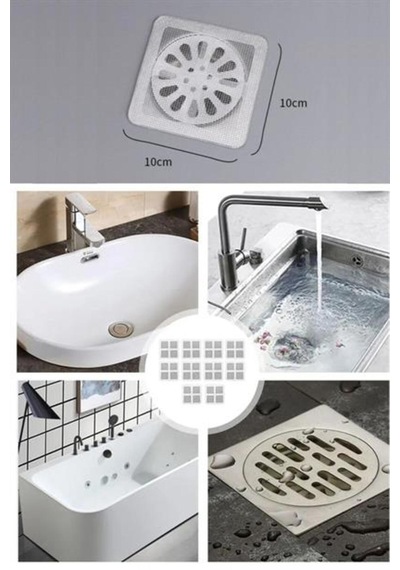 Buffer 10'lu Banyo Ve Mıutfak Lavabo Koku Önleyici Ve Haşere Böcek Önleyici Gider Filtresi Plastik Diğer