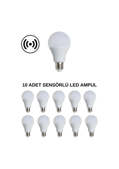 Cata Ct-4259 Sensörlü Led Ampul 15w Beyaz Işık- 10 Lu Paket