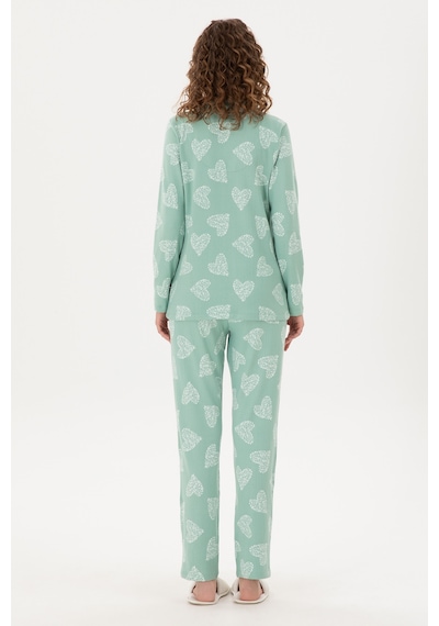 U.s. Polo Assn. Kadın Mint Pijama Takım 50302757-vr090 Mint Mint Yeşili