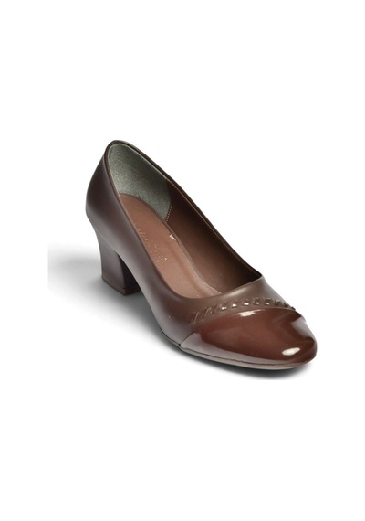 Fox Shoes Z820050609 Kahverengi Kalın Topuklu Kadın Ayakkabı