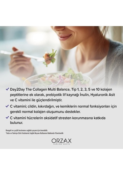 Day2day The Collagen Multi Balance, Vitamin Ve Mineral İçeren Kolajen Takviyesi, Cilt Sağlığı, Saç Ve Tırnak Desteği, Eklem Ve Bağ Doku Desteği