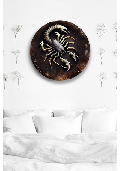 Akrep Burcu Astroloji Duvar Tablosu, Burç Sembol Şık Ahşap Mdf Tablo, Ev, Ofis, Duvar Dekorasyonu