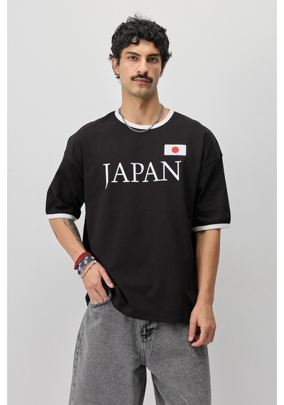 Fıfa World Cup 26 Japonya Oversize Tişört Siyah