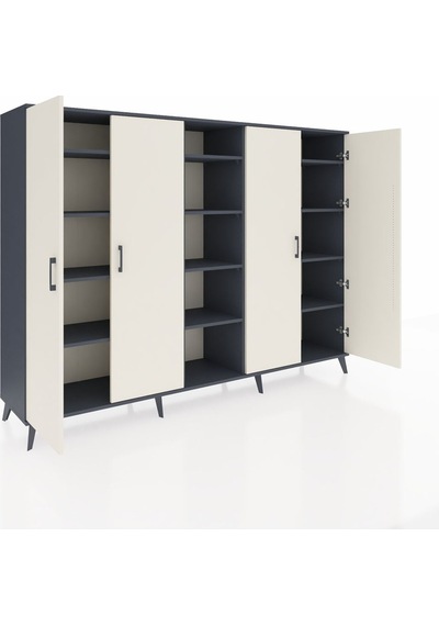 Hyperion Dolap 12 Raflı 4 Kapaklı 220x44x163 Antrasit-aytaşı/antr Antrasit-aytaşı/antrasit Hyperion Dolap 12 Raflı 4 Kapaklı 220x44x163 Antrasit-aytaşı/antr Antrasit-aytaşı/antrasit