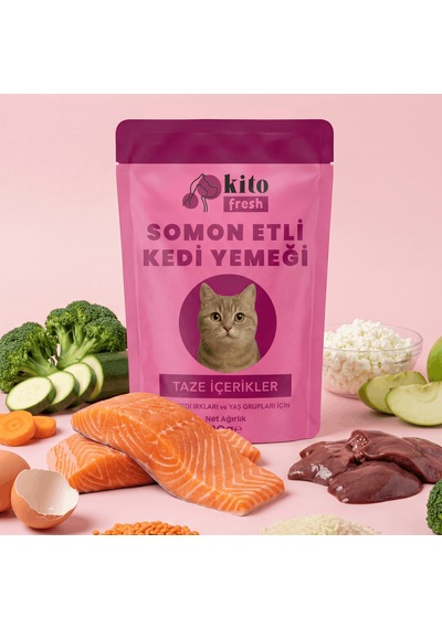 Kito Fresh Kediler İçin %100 Taze İçerikli Mama Tanışma Paketi