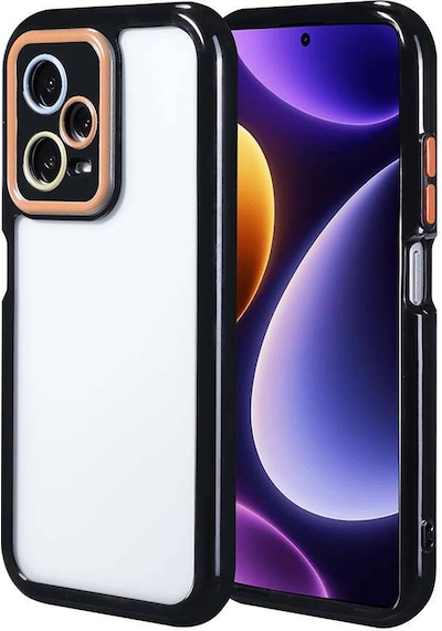 Xiaomi Redmi Note 12 Pro Plus 5g Kılıf Kamera Korumalı Renkli Kenar Ve Çerçeve Tasarımlı Zore Vitamin Kapak Siyah