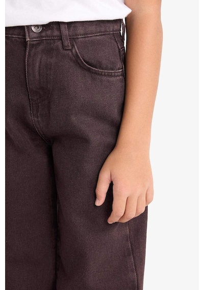 Defacto Erkek Çocuk Wide Leg Düz Paça Jean Pantolon G2929a825aubn340 Kahve