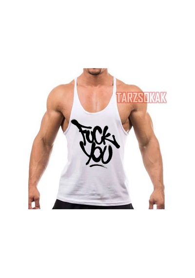 Tarzsokak Gym Tank Top Fitness Sporcu Atleti Gym123 Beyaz