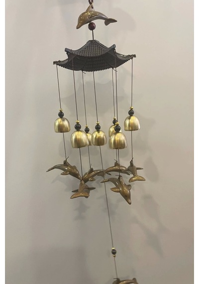 Deprem Zili Çanı Duvar Rüzgar Çanı Zili Feng Shui Ejderha Yılı Metal Borulu Yunus Pagoda Objeli