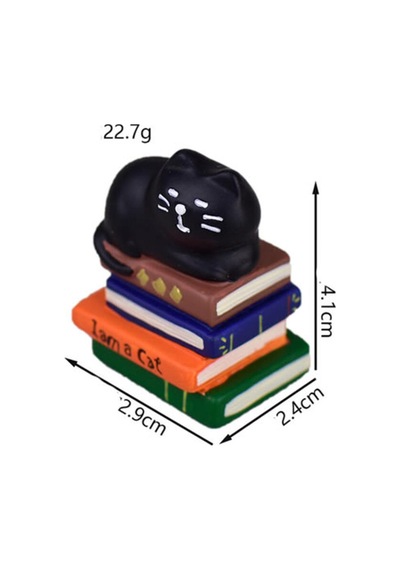Kitaplı Kara Kedi Mini Figür