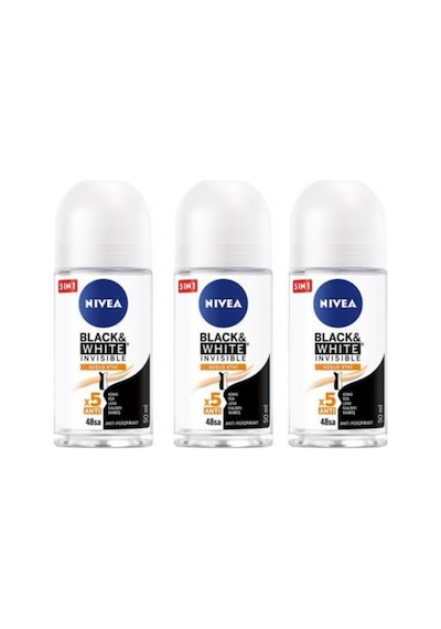 Nivea Invisible Black&White Güçlü Etki Kadın Roll-On Deodorant 3 x 50 ML