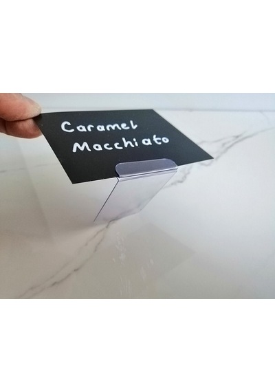 10 Adet Dekoratif Siyah Etiket Seti A7 10x7,5 Cm Karatahta Ayaklı