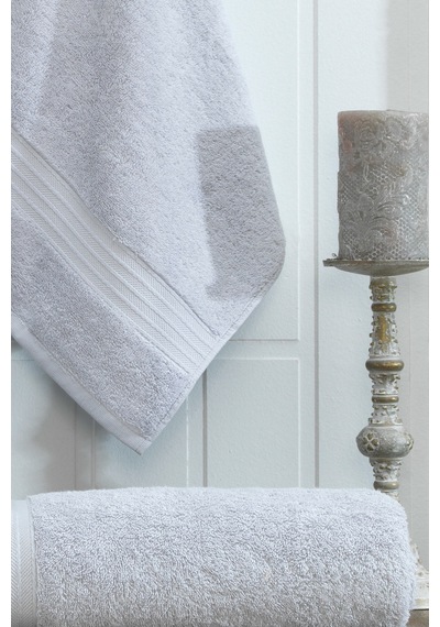 Eponj Home 2li Banyo Havlu Seti 90x160cm +50x90cm Ds A.gri A.gri