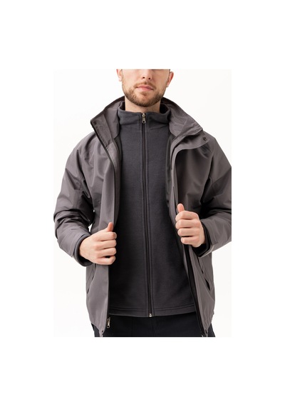 Armadillo Erkek Kışlık Parka Çıkarılabilir Polarlı Suya Dayanıklı Rüzgar Geçirmez 3'ü 1 Arada Mont K.gri