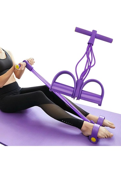 3'lü Spor Seti 3 Ürün 1 Arada Body Trimmer Tüm Vücut Şekillendirici Evde Spor Egzersiz Pilates Direnç Lastiği 5'li Bant Ve Direnç Lastiği Hediyeli Çok Renkli