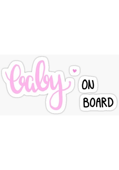 Uyarı Arabada Bebek Var Sticker oto Etiket 18cm MD21