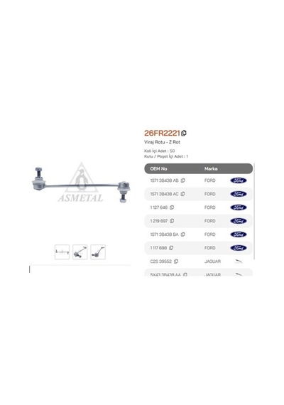 Asmetal 26fr2221 Z Rot Ön Mondeo Iıı 00 04 1117698 -