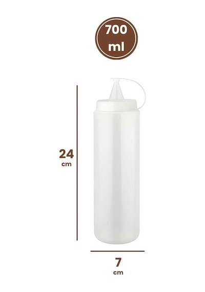 Kapaklı Sızdırmaz Şeffaf Yağdanlık Ve Sosluk 3 Lü Set, Yağ Ketçap Mayonez Şişesi 700 Ml 3 Adet Şeffa Diğer